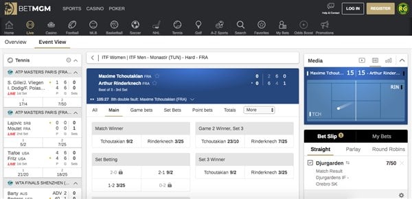 BetMGM live betting